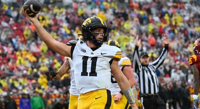 The Hawkeyes fell to USC on Saturday in Los Angeles. (Photo by Dennis Scheidt)