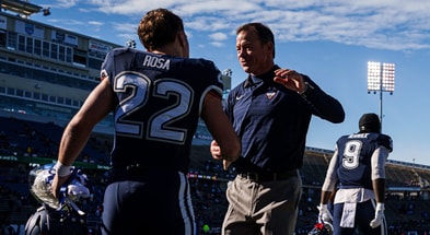 UConn Football head coach Jim Mora versus Air Force 2025