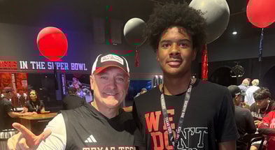 2029 QB Ty Snell with Texas Tech head coach Joey McGuire