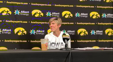Jan Jensen met with the media on Monday morning. (Photo by Kyle Huesmann)