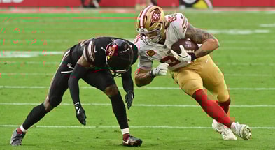 George Kittle had a huge game for the 49ers on Sunday. (Photo by Matt Kartozian-Imagn Images)