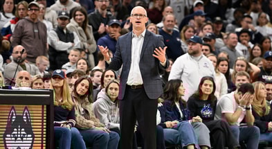 UConn HC Dan Hurley during the BYU game 2025