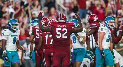 South Carolina offensive lineman Nick Sharpe. Photo by: Katie Dugan | GamecockCentral