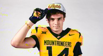 South Anchorage 2026 wide receiver Landon Drumm on his West Virginia official visit