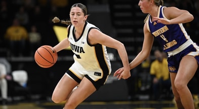 The Hawkeyes defeated Western Illinois on Wednesday night in Iowa City. (Photo by Dennis Scheidt)