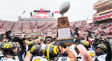 Iowa won the Heroes Trophy with a 40-16 victory over Nebraska football