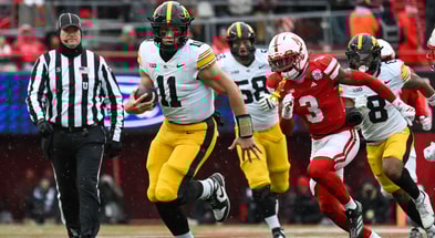Mark Gronowski had three total scores in the Hawkeyes over Nebraska. (Photo by Dennis Scheidt)