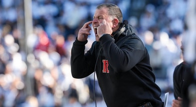Rutgers Football HC Greg Schiano versus Penn State in 2023