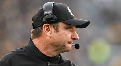 Michigan State Spartans head coach Jonathan Smith looks on during the second quarter against the Iowa Hawkeyes at Kinnick Stadium. - Jeffrey Becker, USA TODAY Sports