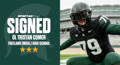 Michigan State 2026 offensive line signee Tristan Comer.