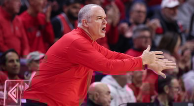 Rutgers Basketball Head Coach Steve Pikiell versus Purdue 2025