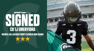 Michigan State 2026 three-star CB signee TJ Umenyiora.