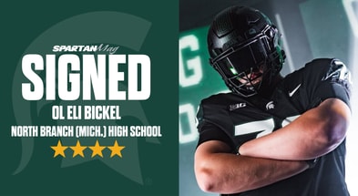 Michigan State 2026 four-star offensive lineman signee Eli Bickel.