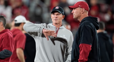Oklahoma coach Brent Venables and Alabama coach Kalen DeBoer
