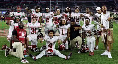 Oklahoma celebrates after beating Alabama