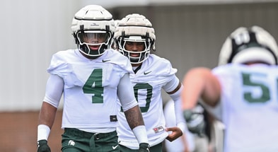Michigan State LB Marcellius Pulliam focuses during practice, Tuesday, July 29, 2025, during the first day of football practice at the Skandalaris Football Center. - Matthew Dae Smith, USA TODAY Sports