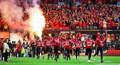Texas Tech players running out at the Big 12 championship