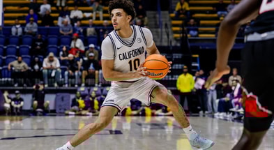 Dec 2, 2025; Berkeley, California, USA; California Golden Bears guard Justin Pippen (10) steps out to shoot during the first half against the Utah Utes at Haas Pavilion. Mandatory Credit: Bob Kupbens-Imagn Images