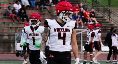 Wheeling University tight end Alex Godavitarne