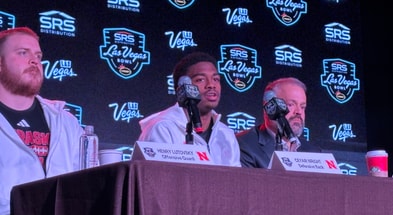 Lutovsky, Wright and Rhule at Vegas Bowl