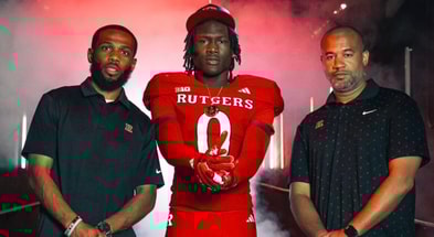 2026 recruit Devonte Anderson with Damiere Shaw and David Rowe