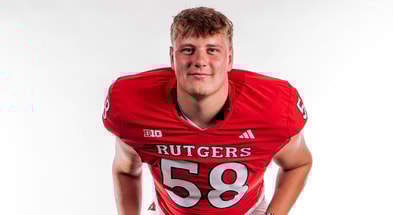 Rutgers Football offensive lineman Carter Kadow
