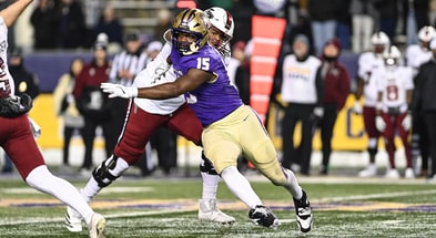 James Madison edge rusher Sahir West (Credit: Courtesy of James Madison Athletics)