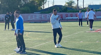 UCLA receivers coach Colin Lockett