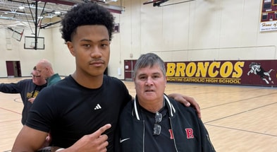 2027 quarterback Israel Abrams with OC Kirk Ciarrocca