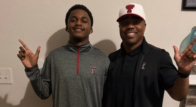 Montre Jackson with Texas Tech CB's coach Darcel McBath