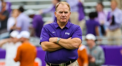 TCU Horned Frogs head coach Gary Patterson before the game against the Texas Longhorns at Amon G. Carter Stadium