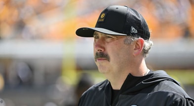 Sep 14, 2025; Pittsburgh, Pennsylvania, USA; Pittsburgh Steelers offensive coordinator Arthur Smith walks the sideline before a game against the Seattle Seahawks at Acrisure Stadium. Mandatory Credit: Barry Reeger-Imagn Images