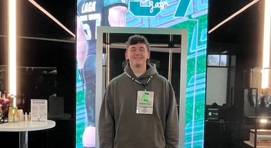 OL Corey Laga on Michigan State visit (photo via Laga)