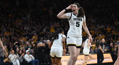 Ava Heiden was the top scorer in the Hawkeyes win over Michigan. (Photo by Dennis Scheidt)