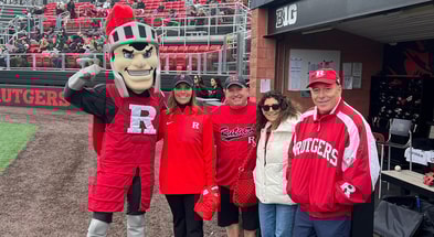 Rutgers Athletic Director Keli Zinn at the baseball game
