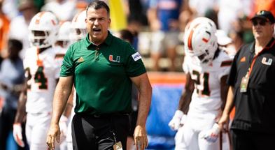 Miami coach Mario Cristobal at UF