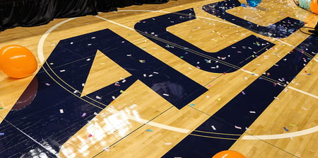 ACC Basketball Logo on a court