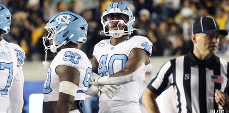 UNC edge rusher Tyler Thompson against California.