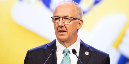 SEC commissioner Greg Sankey at 2024 Media Days