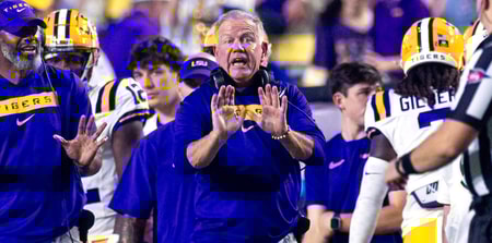 Brian Kelly, LSU - © Stephen Lew-Imagn Images