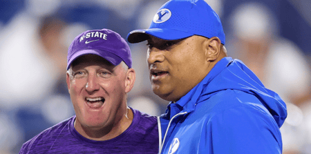 Kansas State HC Chris Klieman, BYU HC Kalani Sitake