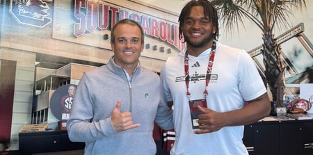 Darius Gray and South Carolina head football coach Shane Beamer (Photo: Darius Gray | X)