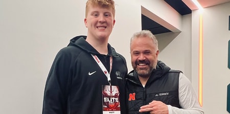 2027 OT Matt Erickson at Nebraska with Matt Rhule