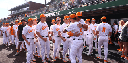 Tennessee Baseball. Credit: UT Athletics