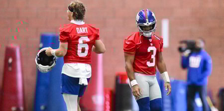 Jaxson Dart, Russell Wilson, New York Giants