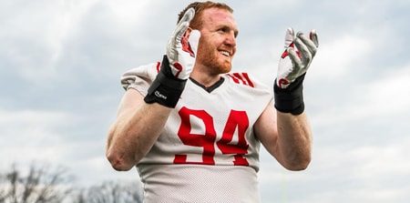 Bradley Weaver during Rutgers Football spring practice