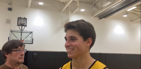 Peyton McCollum spoke to the media on Tuesday. (Photo by Kyle Huesmann)