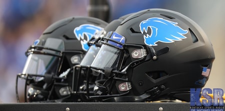 Kentucky Football Helmet (Photo by Dr. Michael Huang | Kentucky Sports Radio)