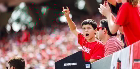 NC State hand sign Wolfie