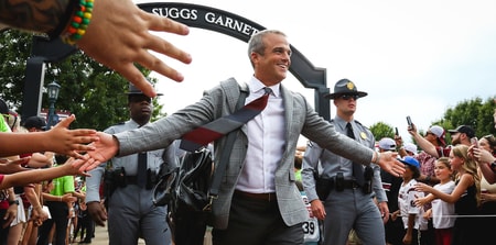 South Carolina head football coach Shane Beamer during Gamecock Walk (Photo: Katie Dugan | GamecockCentral.com)